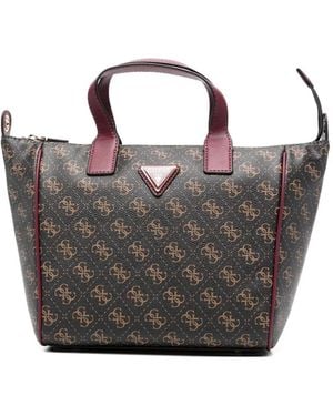 Guess Follie Logo-Pattern Tote Bag - Grey
