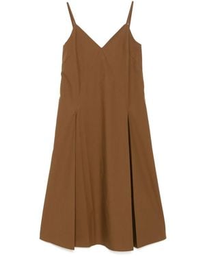 Studio Nicholson Vestido Midi Oma - Marrón