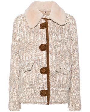Ermanno Scervino チャンキーニット ジャケット - ナチュラル