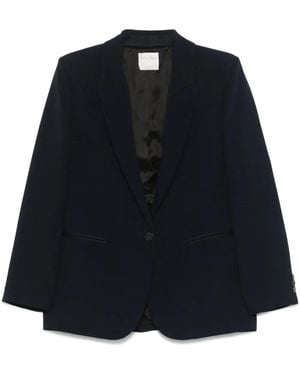 forte_forte Single-Breasted Blazer Jacket - Blue