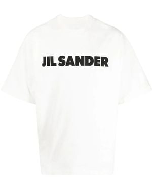 Jil Sander Relaxed-Fit Cotton T-Shirt With Bold Logo Print - White