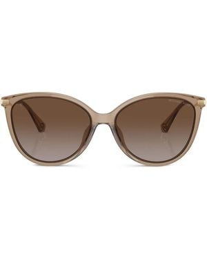 Michael Kors Dupont Round-Frame Sunglasses - Brown