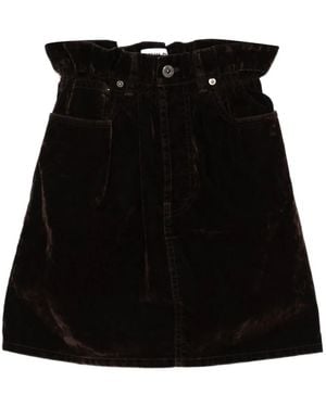 Miu Miu Minifalda de terciopelo - Negro