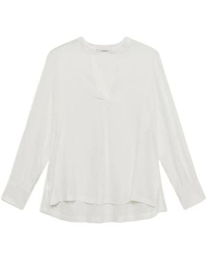 Maliparmi Fluid V-Neck Shirt - White