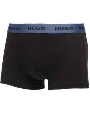 HUGO Pack De Tres Calzoncillos Con Logo En La Cinturilla - Azul