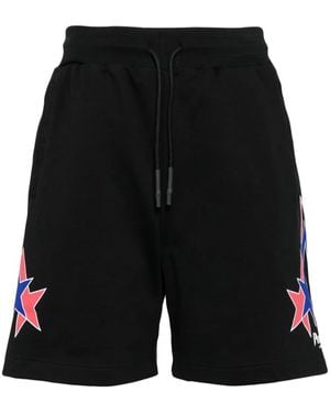 Phobia Starry Lightning Print Cotton Shorts - Black