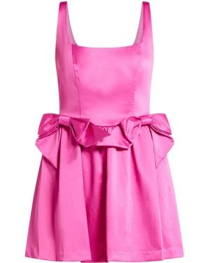 LoveShackFancy Bow Mini Dress - Pink