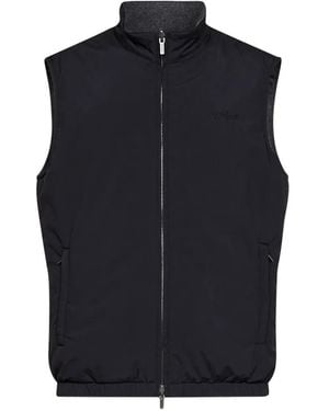 MC2 Saint Barth Logo-Embroidered Padded Gilet - Blue