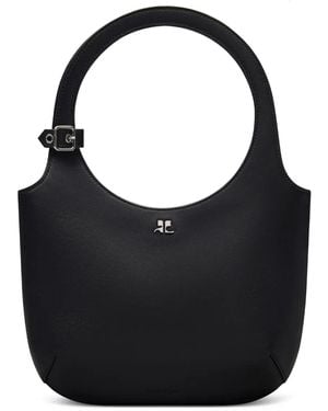 Courreges Holy Leather Tote Bag - Black