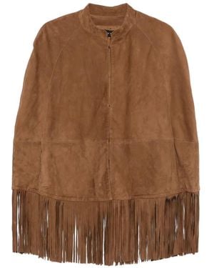 FEDERICA TOSI Fringed Gilet - Brown