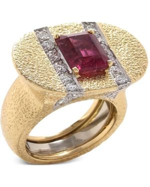 David Webb Avenue Tourmaline And Diamond Ring - Pink