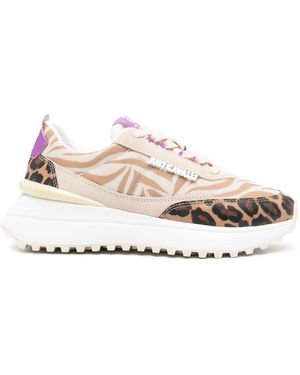 Just Cavalli Logo-Patch Low-Top Sneakers - Pink