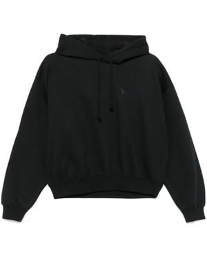 Y-3 X Adidas Logo-Print Hoodie - Black