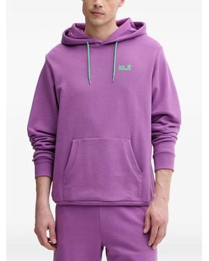 Jack Wolfskin Celebrate The Paw Hoodie - Purple