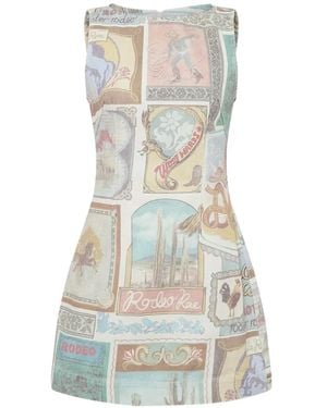 ALÉMAIS Andie Mini-Jurk Met Grafische Print - Wit