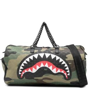 Sprayground Camouflage-Pattern Duffle Bag - Black