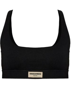 DSquared² Corpiño Con Banda Del Logo - Negro