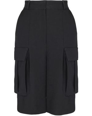 Balmain Cargo-Shorts Mit Falten - Schwarz