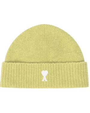Ami Paris Ami de Coeur Beanie - Gelb