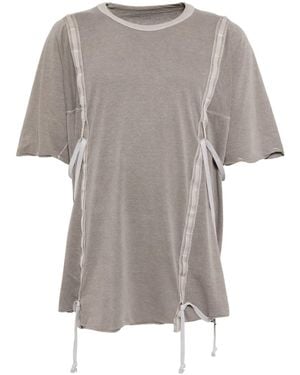 Boris Bidjan Saberi Panelled T-Shirt - Grey