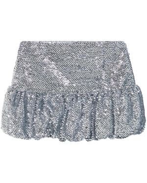 16Arlington Mini-Rok Met Pailletten En Afwerking - Grijs