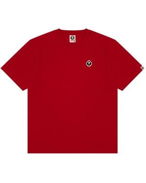 Aape By A Bathing Ape Logo-Patch T-Shirt - Red