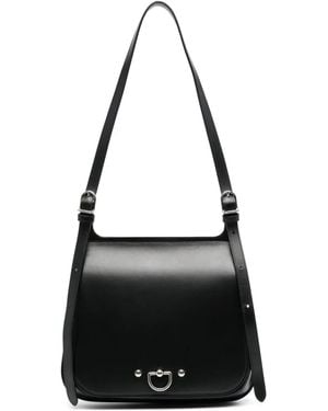 DURAZZI MILANO D-Ring Leather Tote Bag - Black