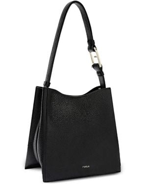 Furla Pebbled-Leather Tote Bag - Black