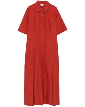 Vince Short-sleeve Collared Midi Dress - レッド