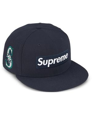 Supreme Mlb Teams Box Logo New Era Cap - Blue