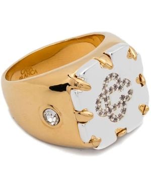 CASABLANCA Logo-embellished Ring - メタリック