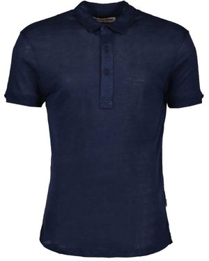 Orlebar Brown Short-Sleeved Linen Polo Shirt - Blue