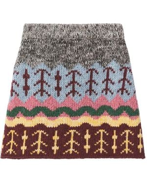 La DoubleJ Gestrickter Chalet Minirock - Grau