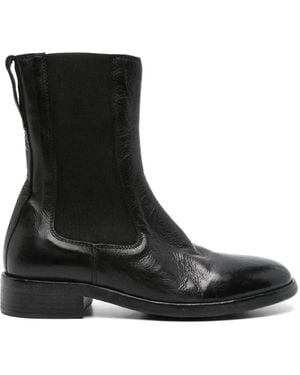 Moma Leather Boots - Black