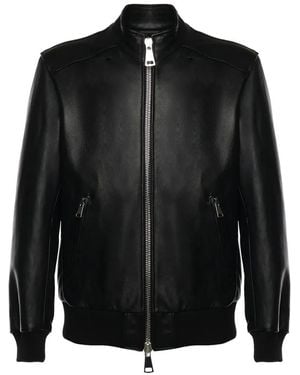 Giuliano Galiano Zipped Nappa Jacket - Black