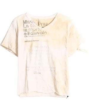 SAITOS War O Lies Distressed T-Shirt - Natural