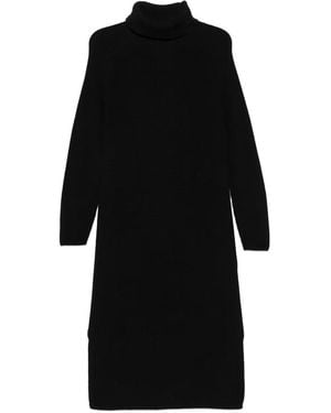 Marc O' Polo Turtleneck Ribbed-Knit Midi Dress - Black
