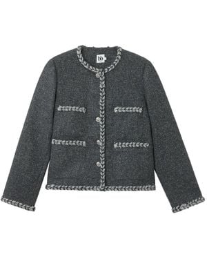 B+ AB Braided-Trim Jacket - Gray