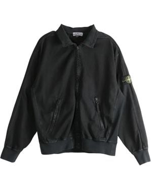 Stone Island Zip-Fastening High-Neck Sweatshirt - Black