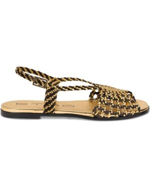 Etro Woven Flat Sandals - Natural