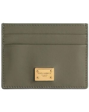Dolce & Gabbana Porte-Carte À Plaque Logo - Grey