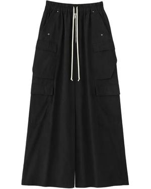 Rick Owens Drawstring-Waist Cargo Pants - Black