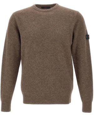 Peuterey Logo-Patch Jumper - Brown