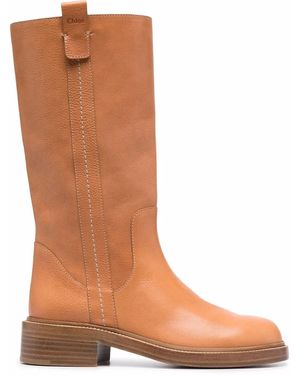 Chloé Edith Mid-Calf Boots - Brown