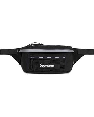 Supreme Reflective-Trim Belt Bag - Black