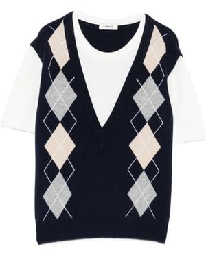 Sandro Top liso - Azul
