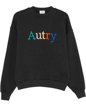 Autry Logo-Embroidered Sweatshirt - Black