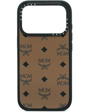 MCM X Casetify Monogram-Pattern Iphone 17 Pro Max Case - Brown