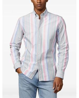 Hackett Striped Oxford Shirt - Blue
