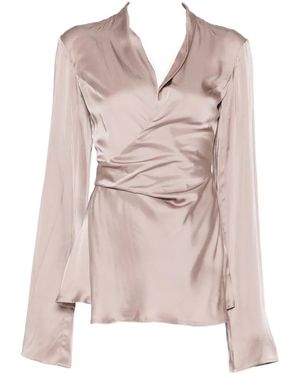 Rick Owens Draped Long-Sleeve Top - Pink
